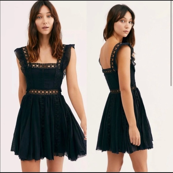 Free People Dresses & Skirts - Free People | One Verona Dress Black NWT Large